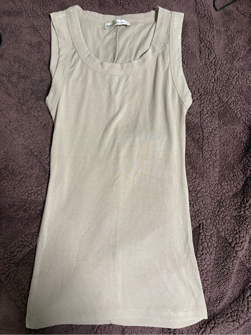 Beige Zenana tank top